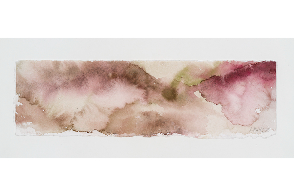 Transported XVI, Watercolour on Nujabi, 10x3 in.